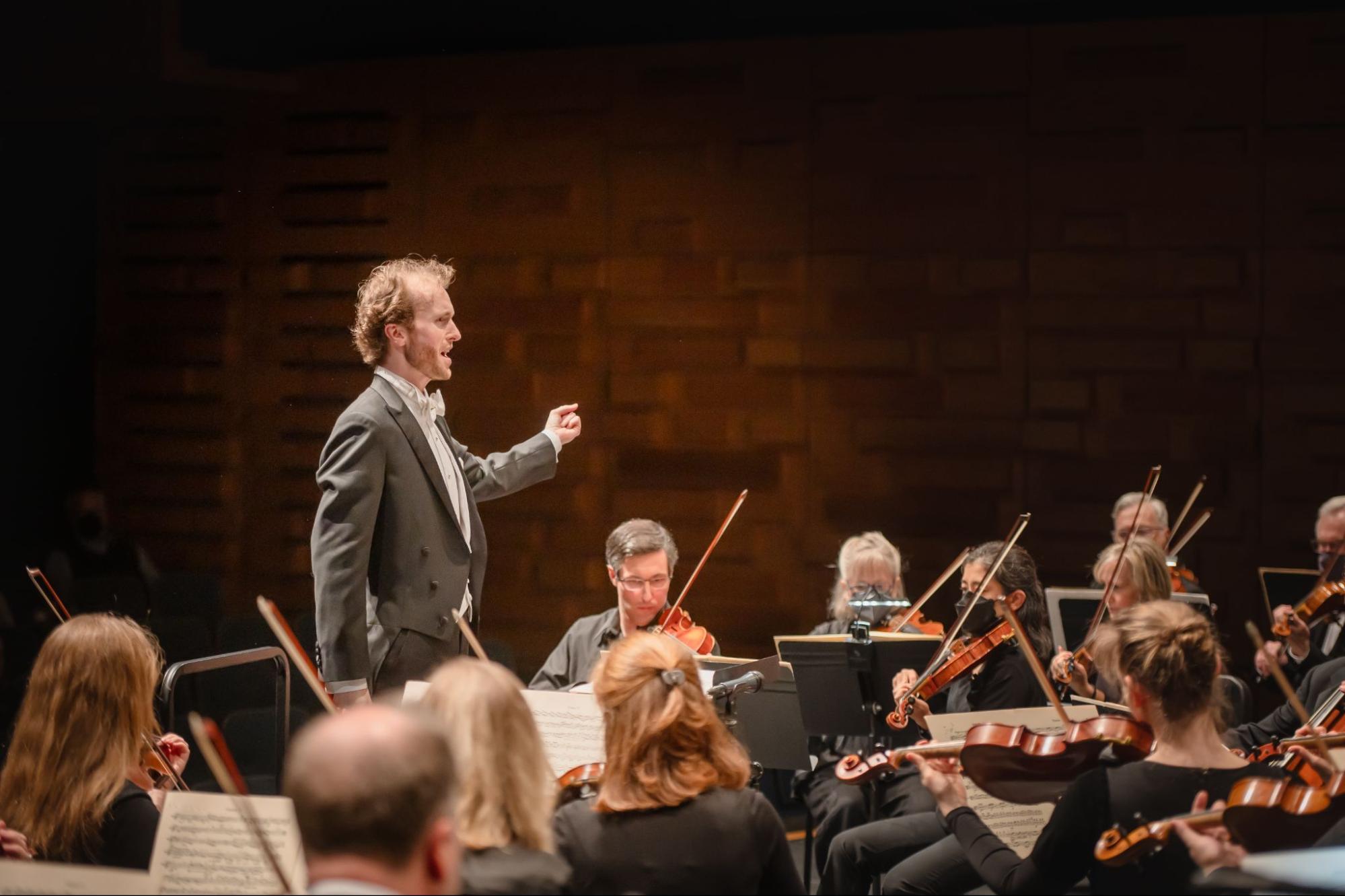 William White conducting Harmonia